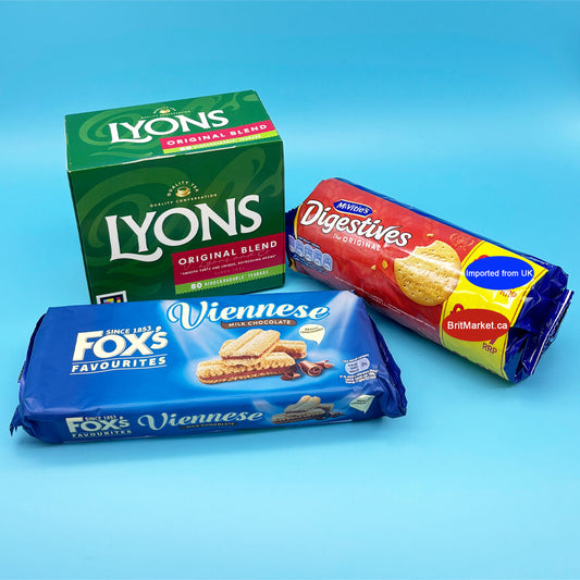 Value Pack-Lyons Black Tea/Foxs Viennese/McVities Digestives (UK import)