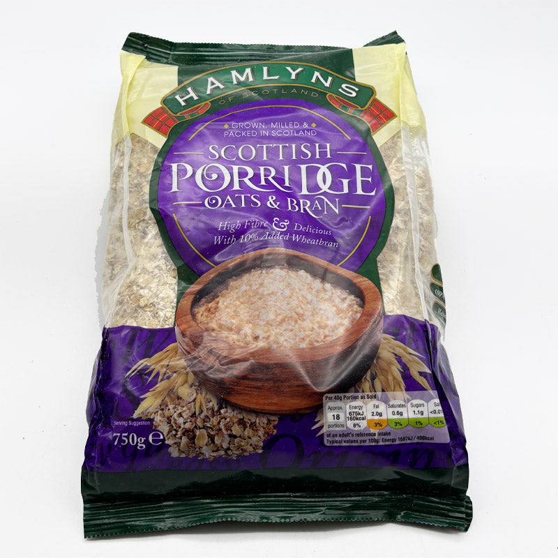 Hamlyns Scottish PorridgeOats & Bran 750g (Product of Scotland)