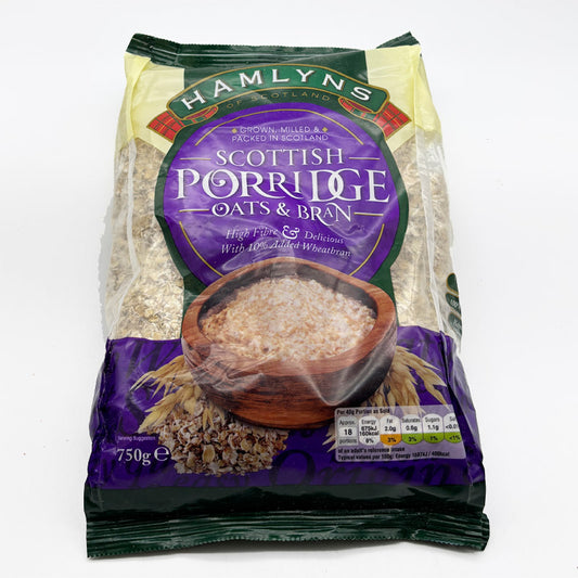 Hamlyns Scottish PorridgeOats & Bran 750g (Product of Scotland)
